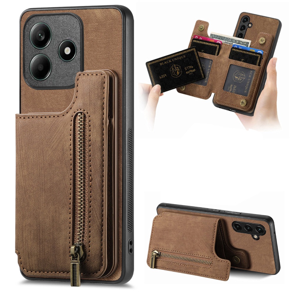 Oppo Tablet Accessories - Zipper Leather Card Back Case for