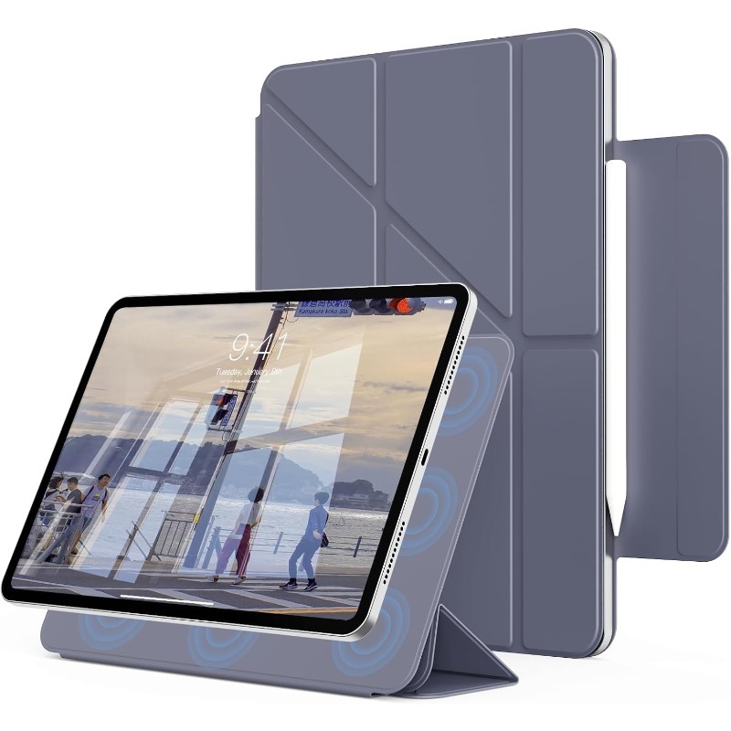 Ipad Cover Folio - Y Fold Magnetic Case For iPad