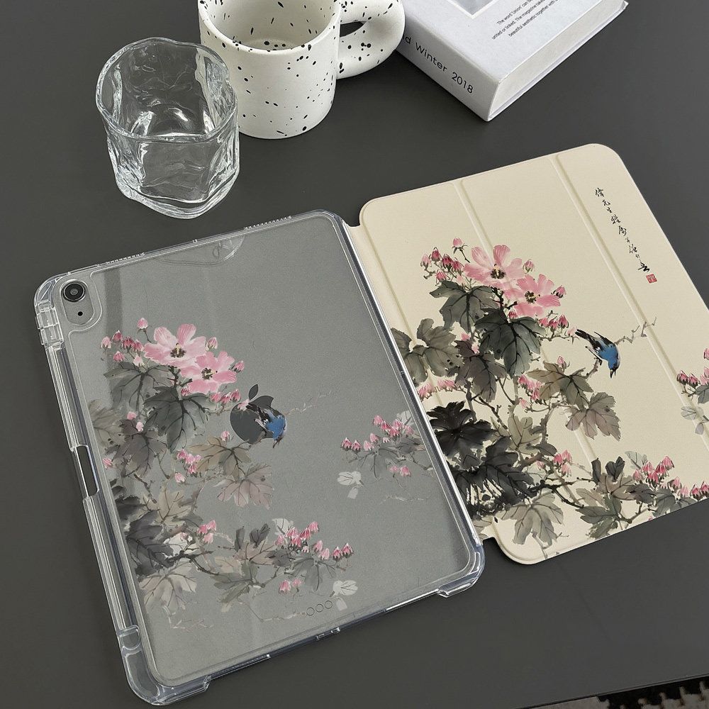 Graphic Tablet Accessories - Pink Ink Lotus Cartoon New Tablet