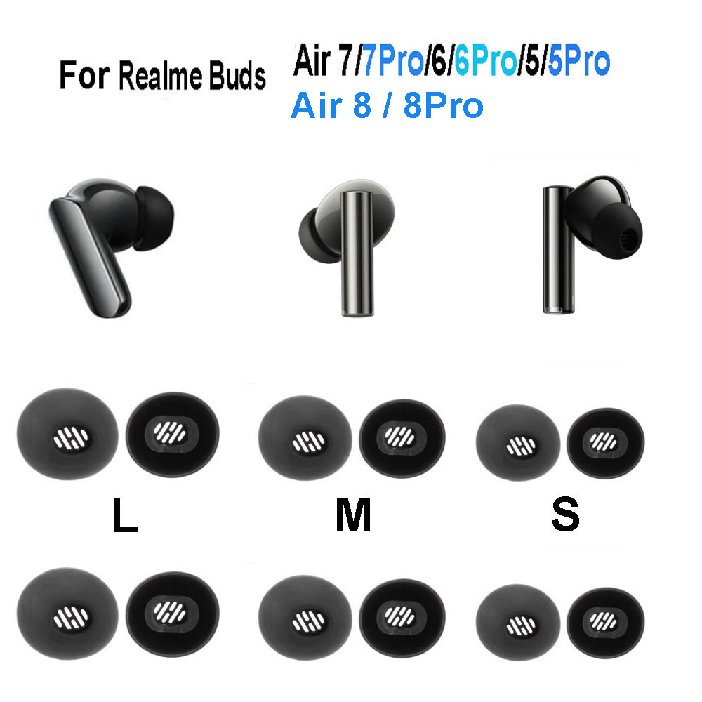 Realme Tablet Accessories - 4PCS Silicone Ear Tips for Realme