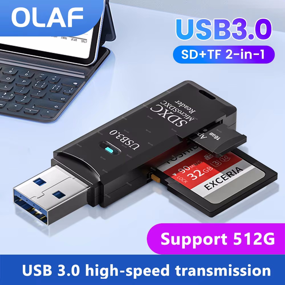 Tablet Accessories For Reading - USB3.0 Reader Adapter USB to SD/TF