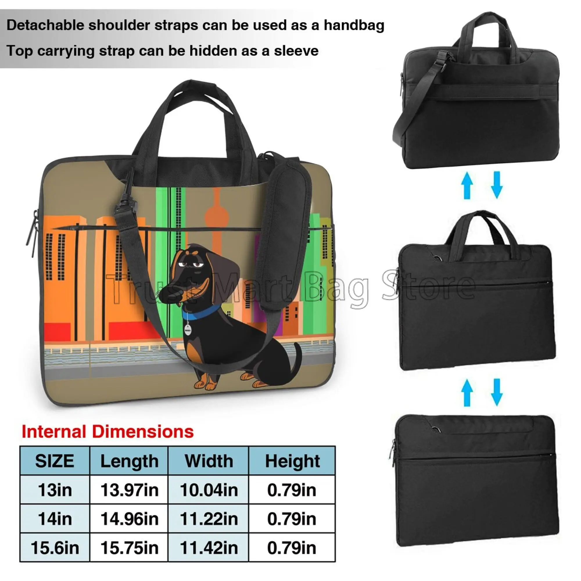 Cute Dachshund Print Laptop Ca - огляд і ціна Tablet Accessories Bag