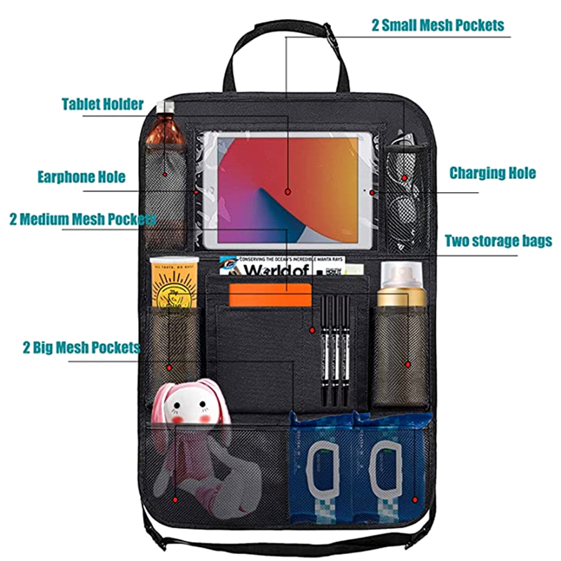 1pc Car Backseat Organizer wit - огляд і ціна Tablet Accessories Bag
