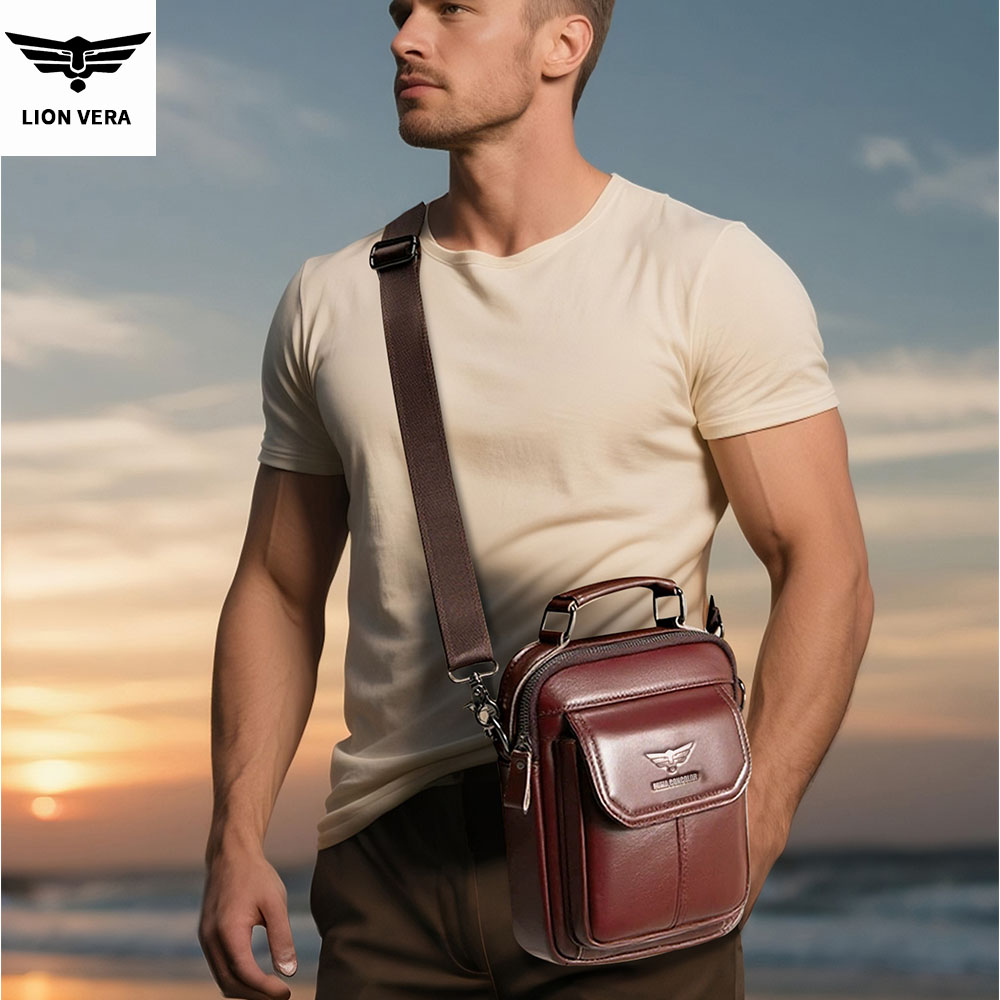 LION VERA Men's Genuine Leathe - огляд і ціна Tablet Accessories Bag