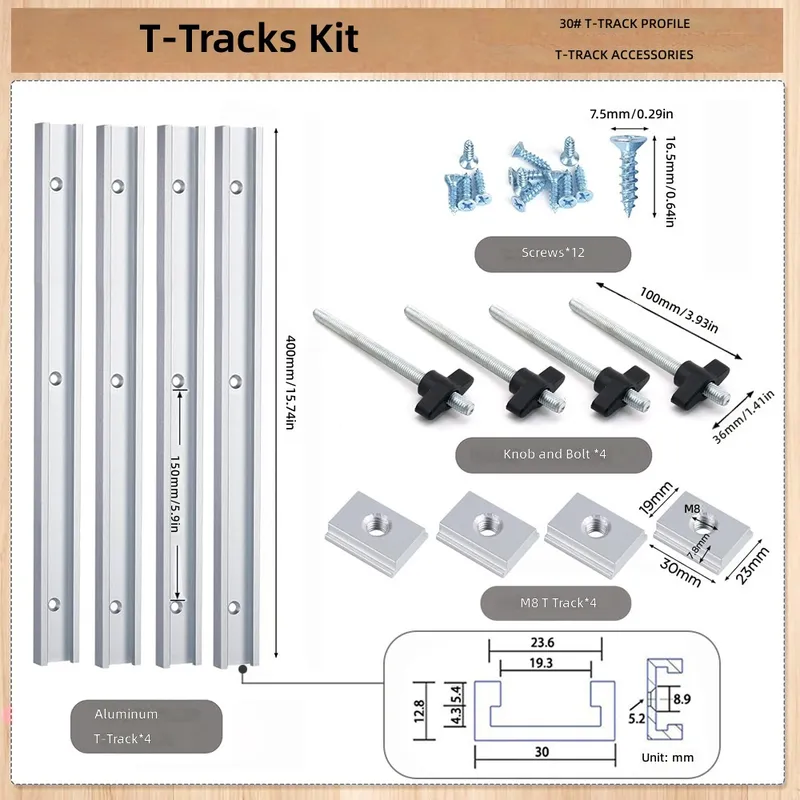 T30 T Slot Slider Set Red Blue - огляд і ціна Tablet Accessories Set