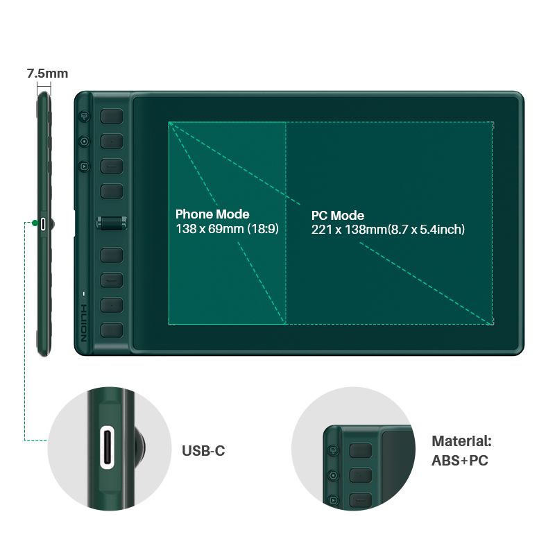 Huion Inspiroy 2 M H951P Graph - огляд і ціна Graphic Tablet Accessories