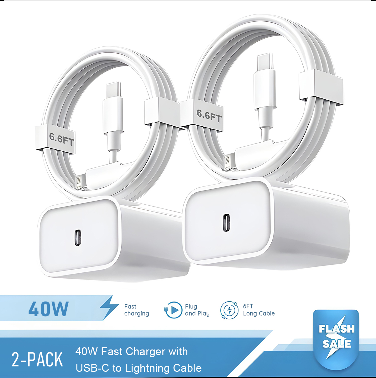 2-4 Set 40W Fast Charger for i - огляд і ціна Tablet Accessories Set